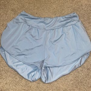 Light blue gym shorts